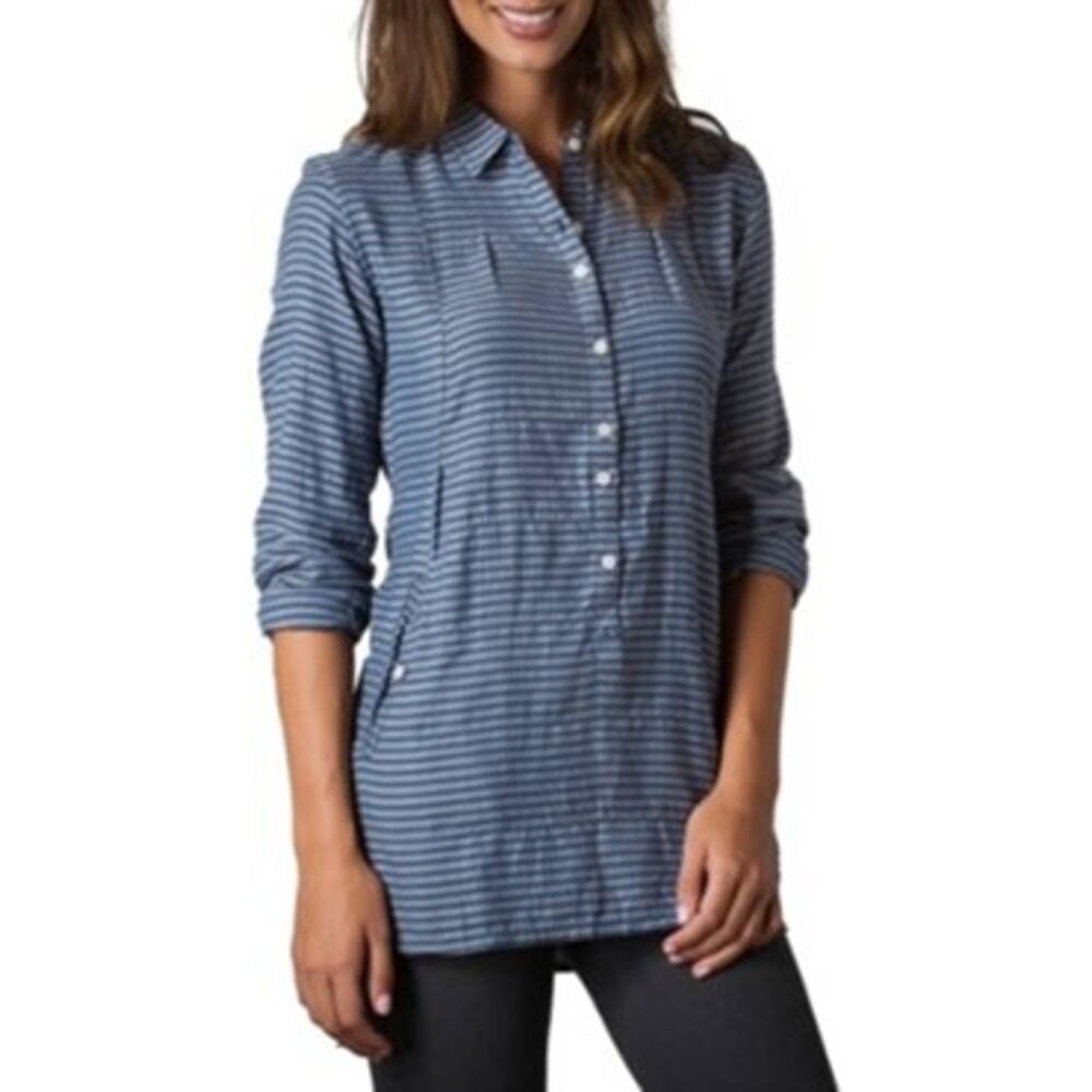 Toad & Co Mixologist Tunic Top Long Sleeve Plaid Outdoor Organic Rose Women's XS - Picture 4 of 13